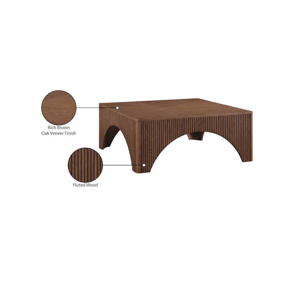 Eloise Brown Oak Veneer Coffee Table