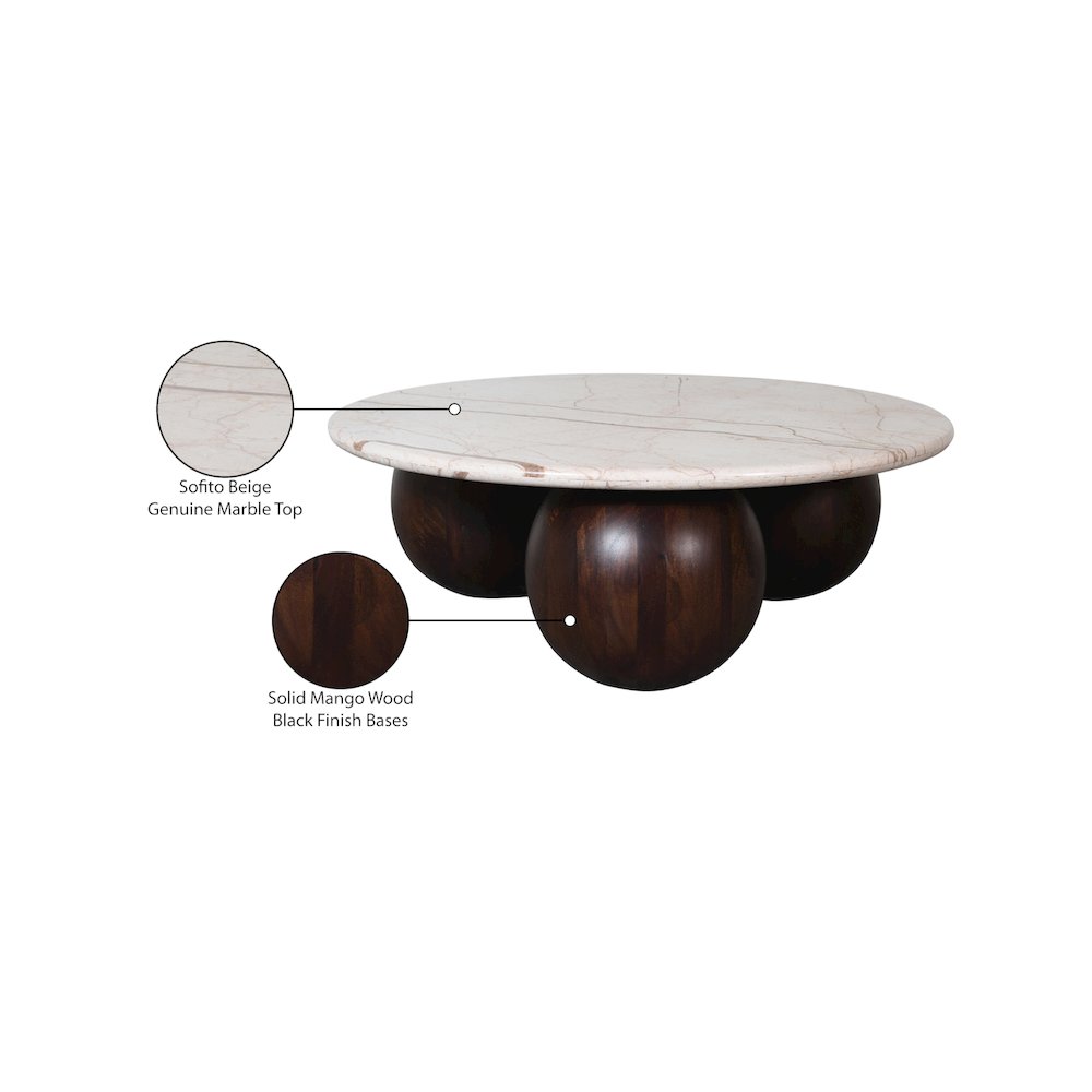 Treviso Beige Marble Coffee Table