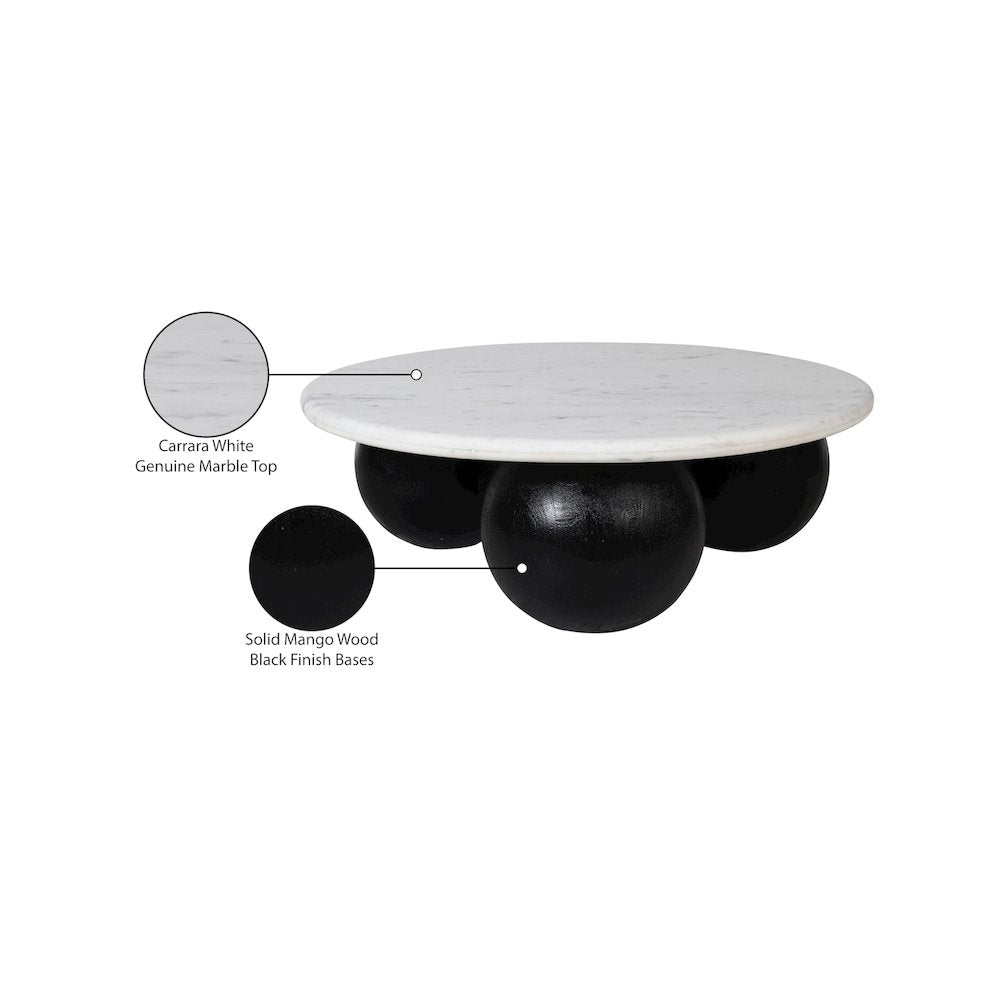 Treviso White Marble Coffee Table