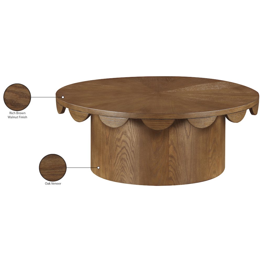 Dahlia Brown Oak Veneer Coffee Table