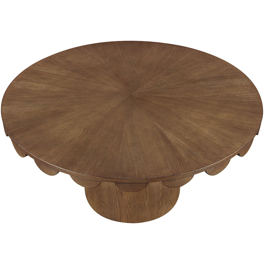 Dahlia 60" Brown Oak Veneer Dining Table