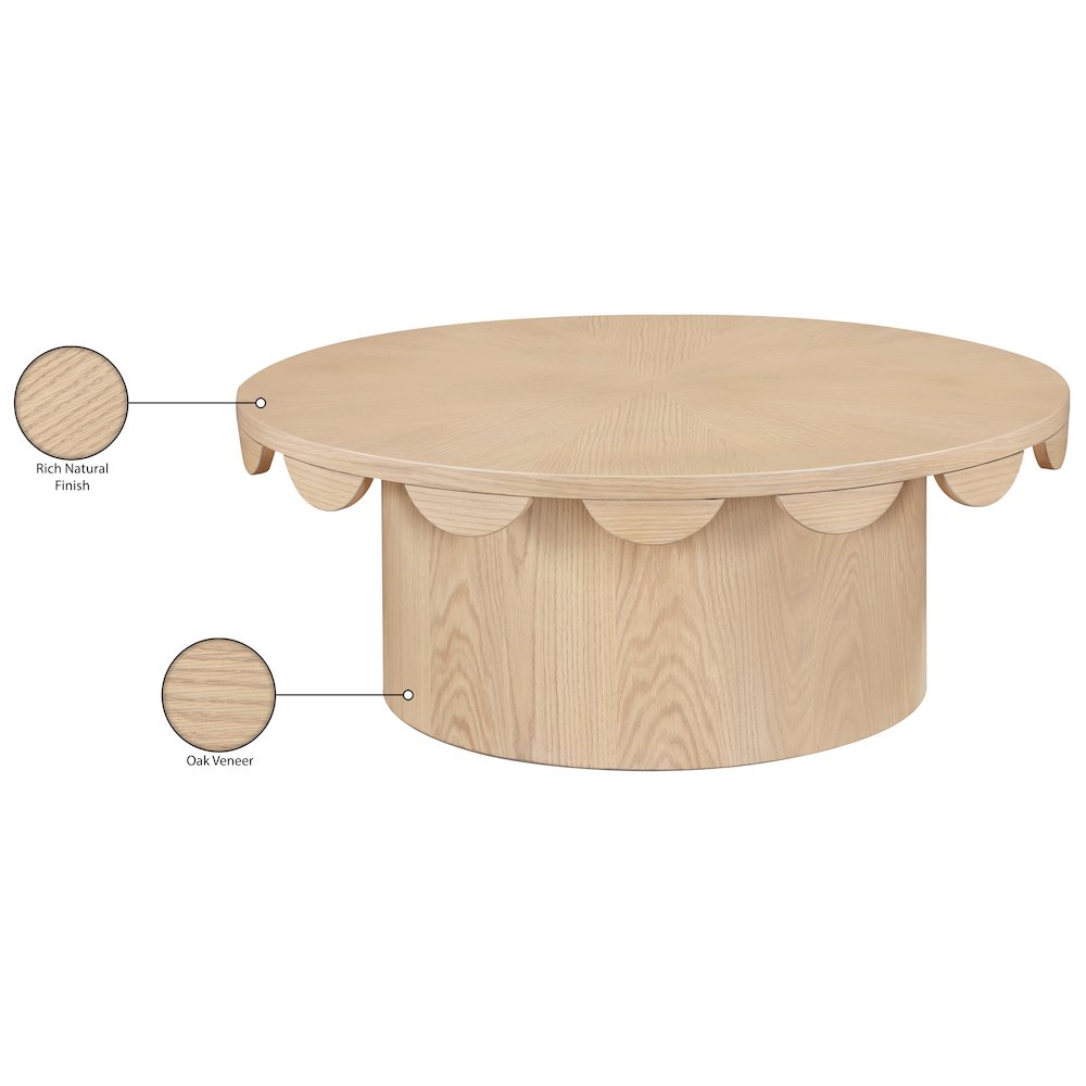 Dahlia Natural Oak Veneer Coffee Table