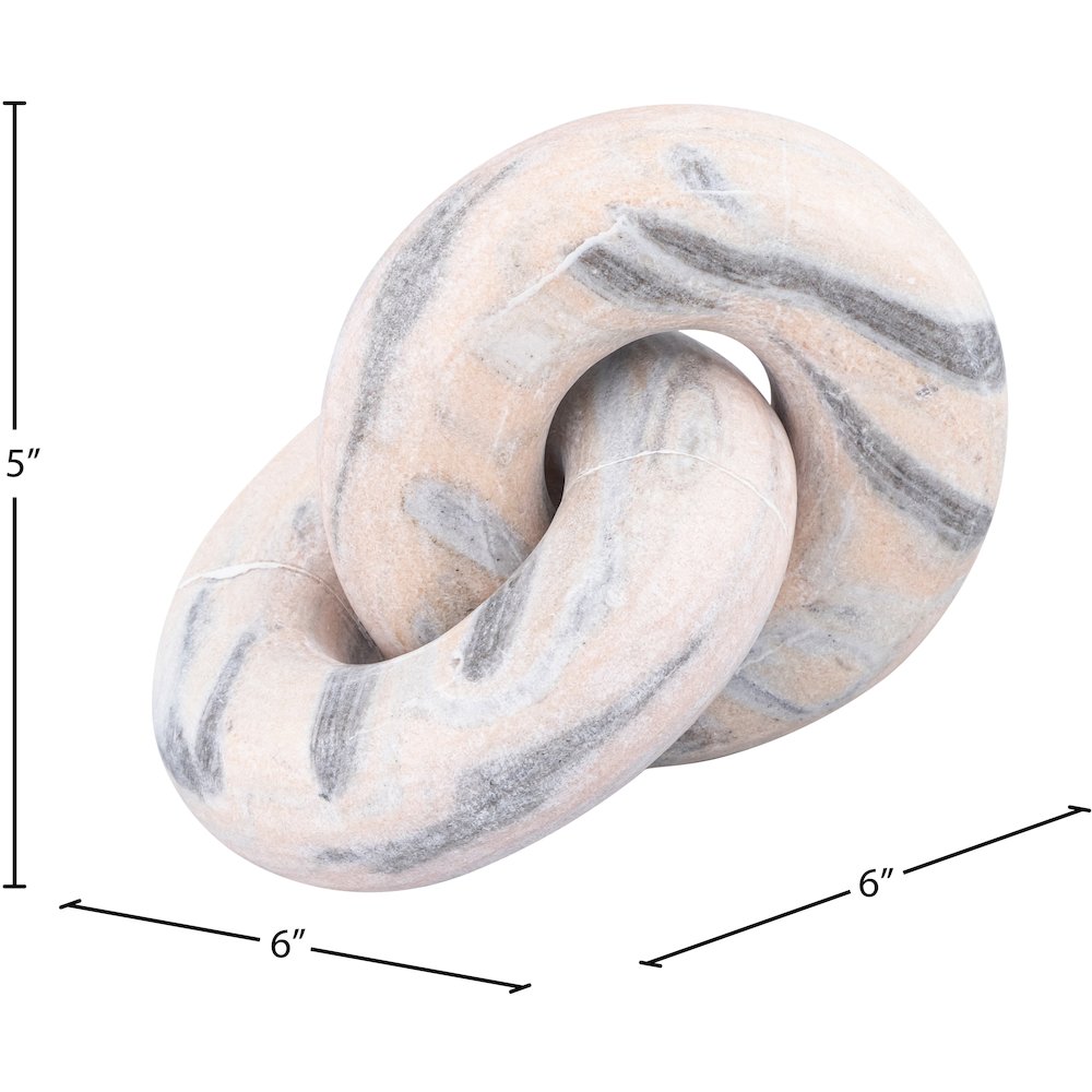 Knot Pink Marble Decorative Knot