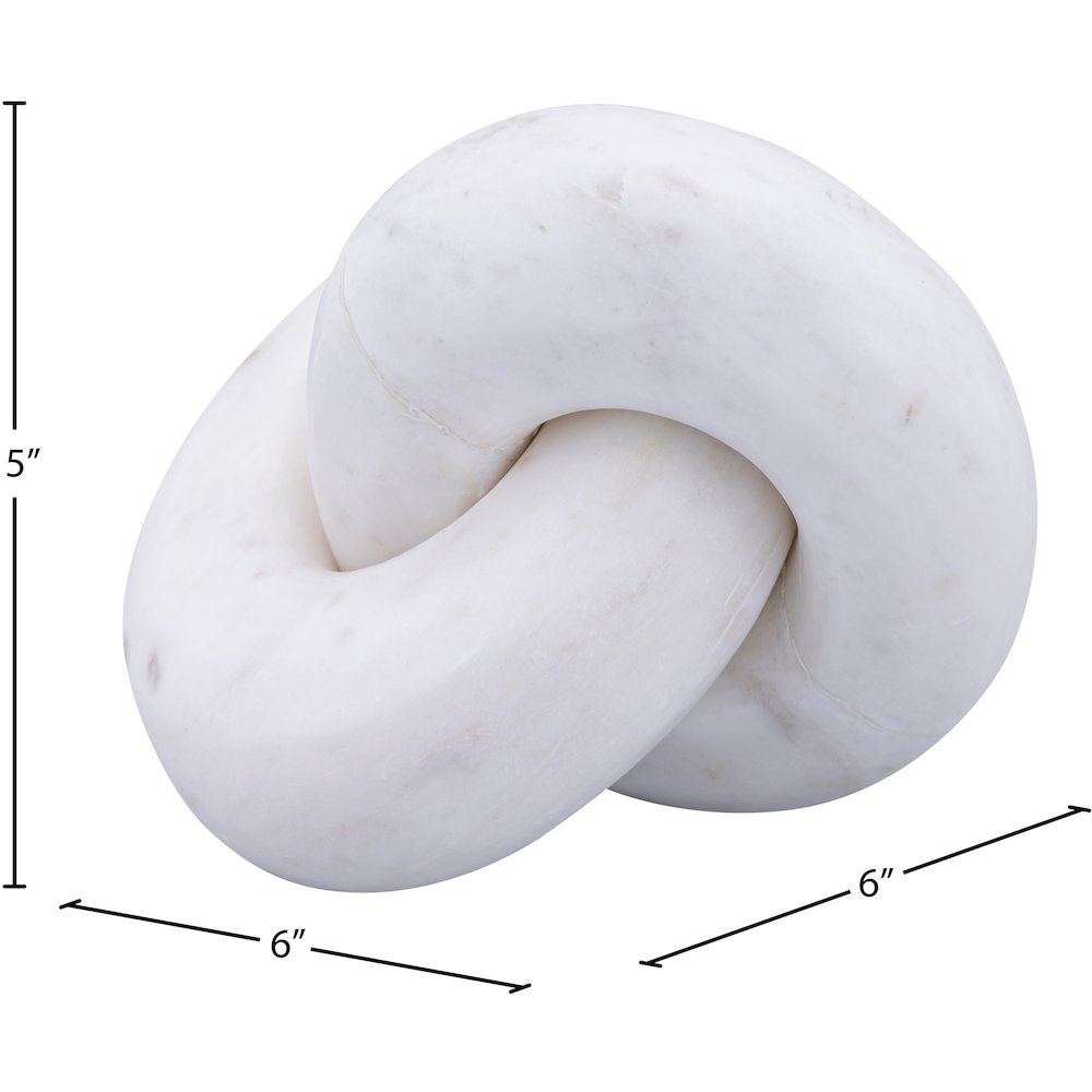 Knot White Marble Decorative Knot