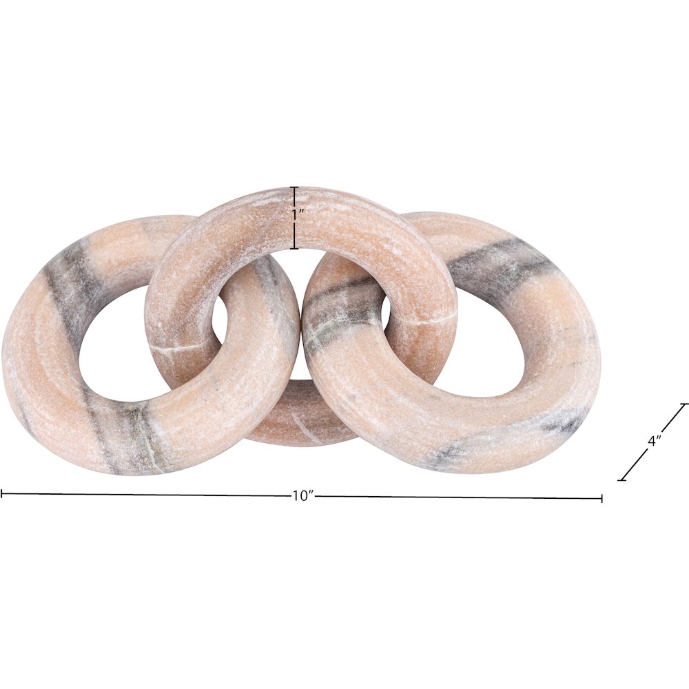 Rings Pink Marble Decorative Chain Links