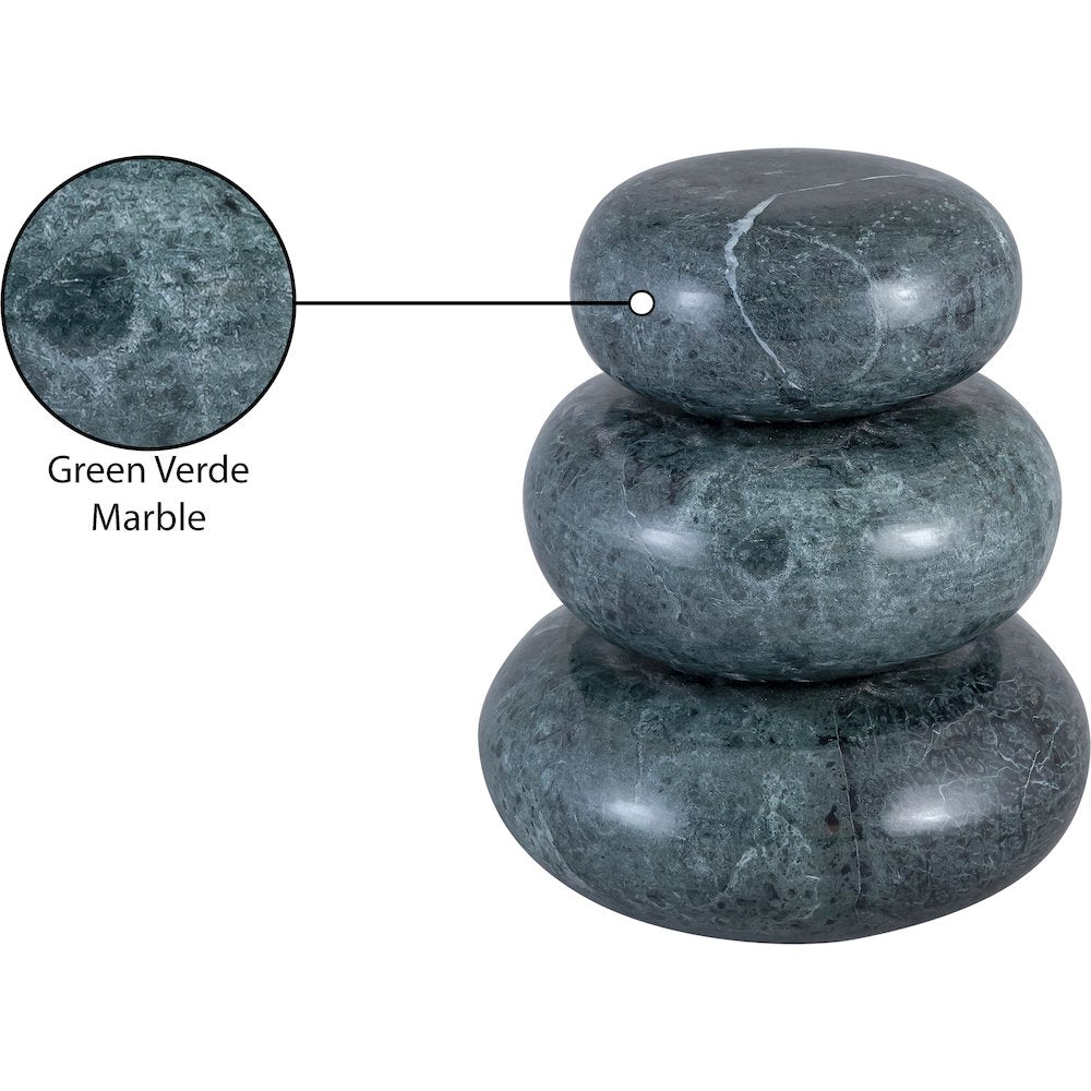 Pumpkin Green Marble 3pc. Decorative Object