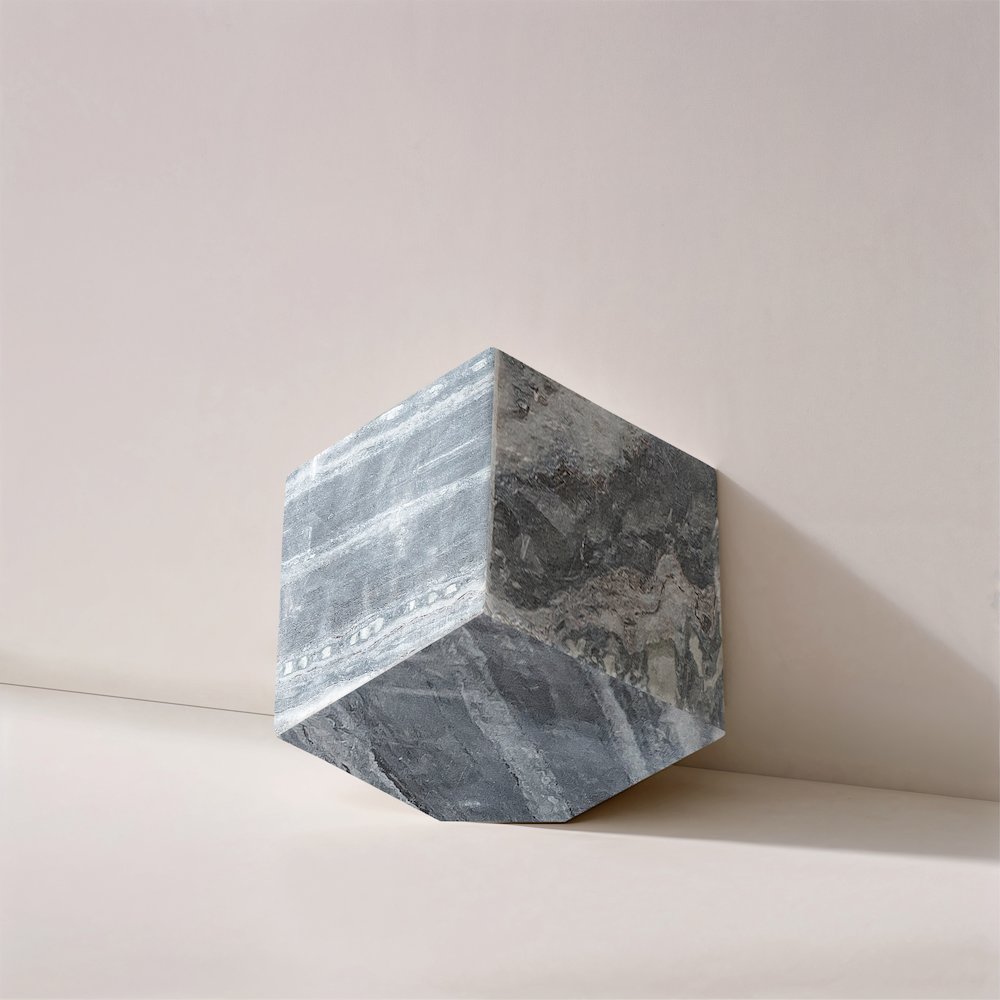 Block Panda Marble Decorative Cube