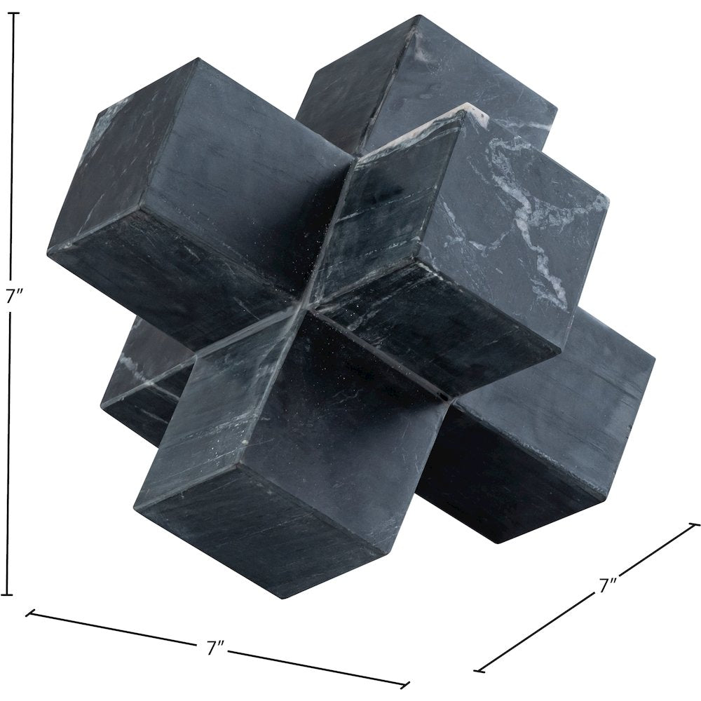 Jack Black Marble Decorative Jack Object