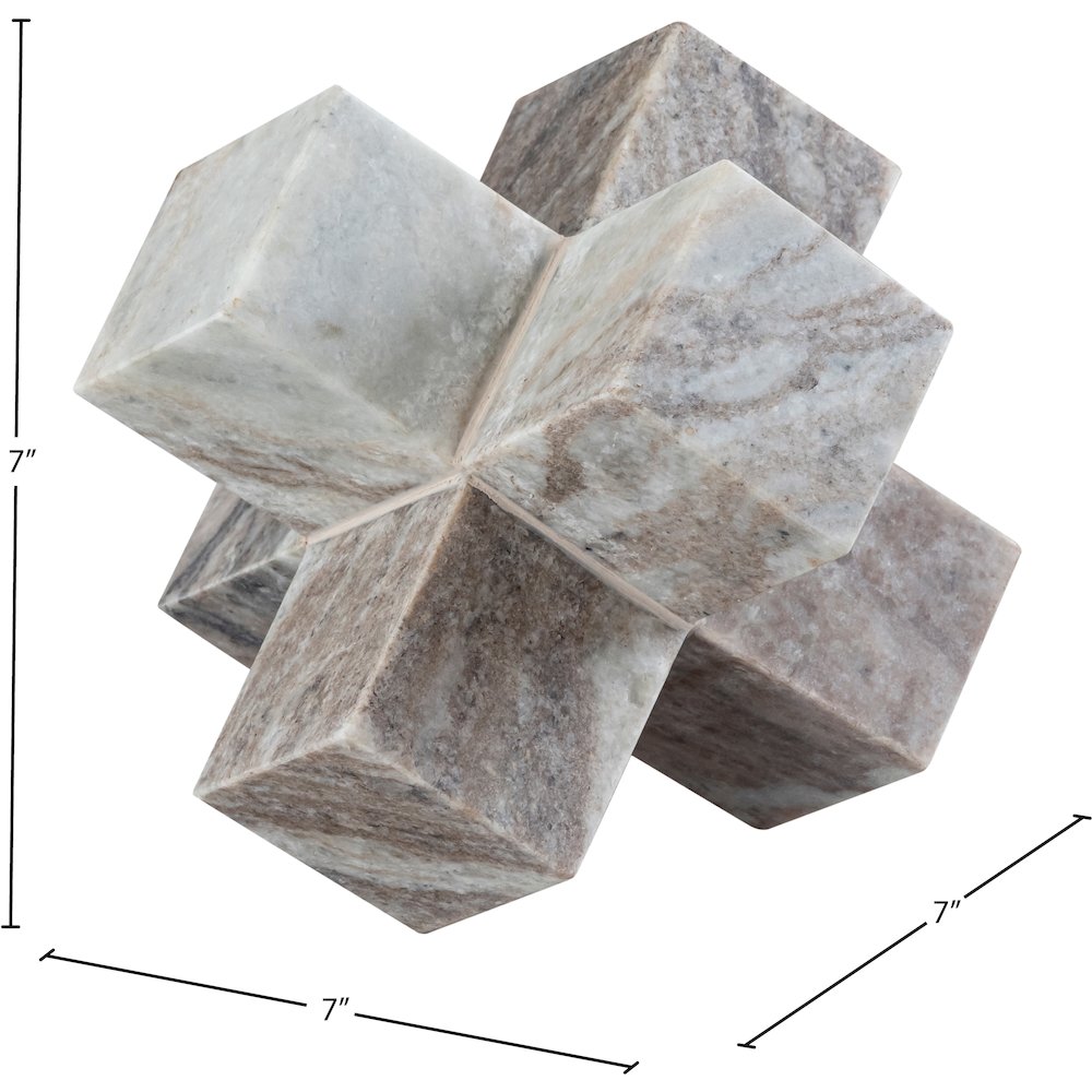 Jack Brown Marble Decorative Jack Object