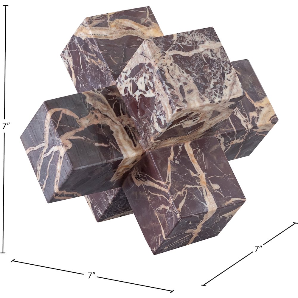 Jack Cherry Marble Decorative Jack Object