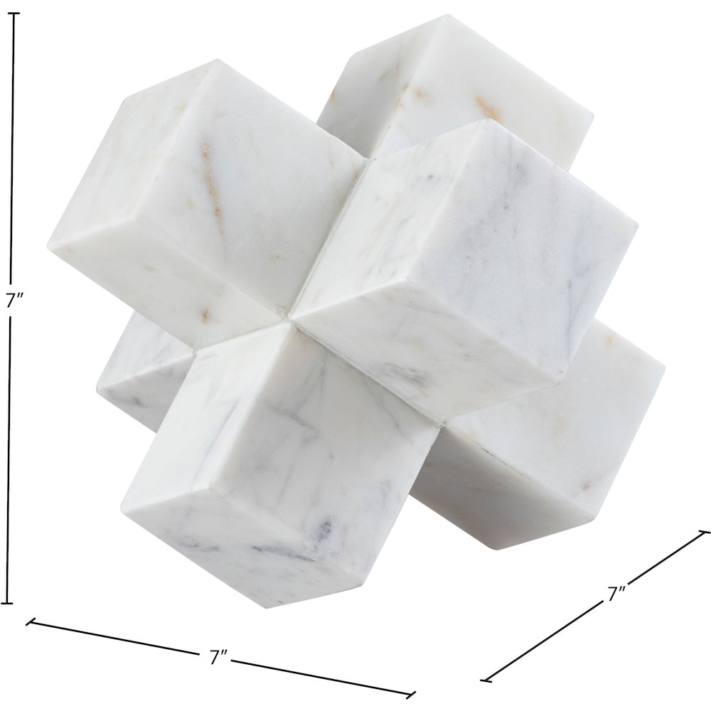 Jack White Marble Decorative Jack Object