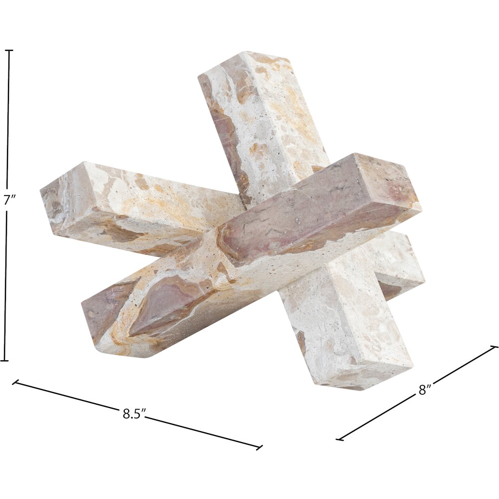 Stix Beige Marble Decorative Object