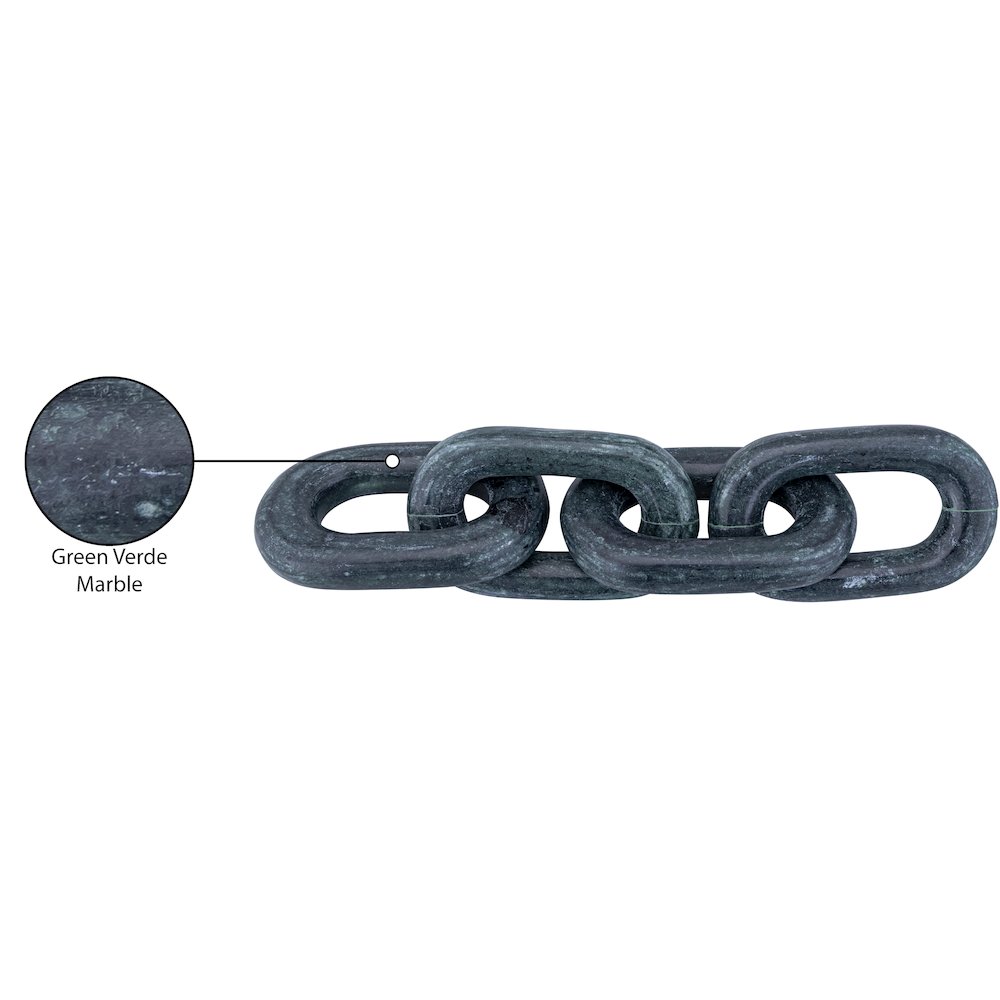 Lynx Green Marble Decorative Chain Links