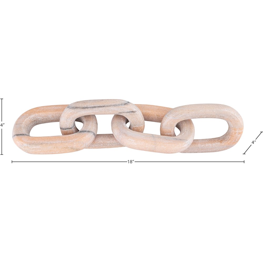 Lynx Pink Marble Decorative Chain Links