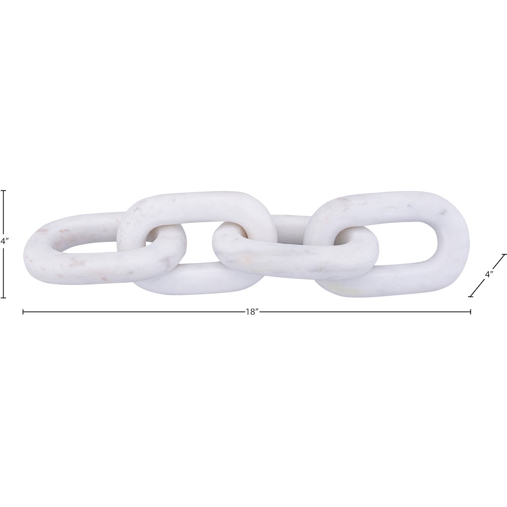 Lynx White Marble Decorative Chain Links