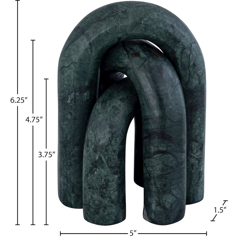Arco Green Marble 3pc. Decorative Object