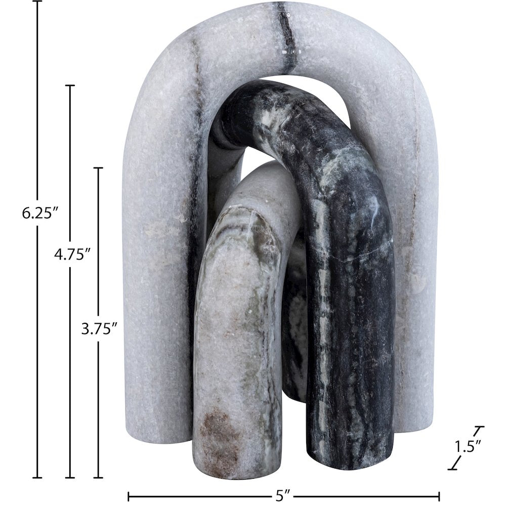 Arco Panda Marble 3pc. Decorative Object