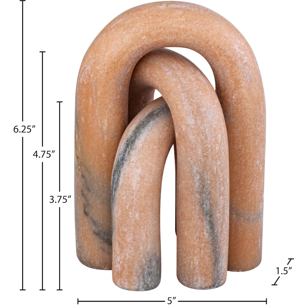 Arco Pink Marble 3pc. Decorative Object