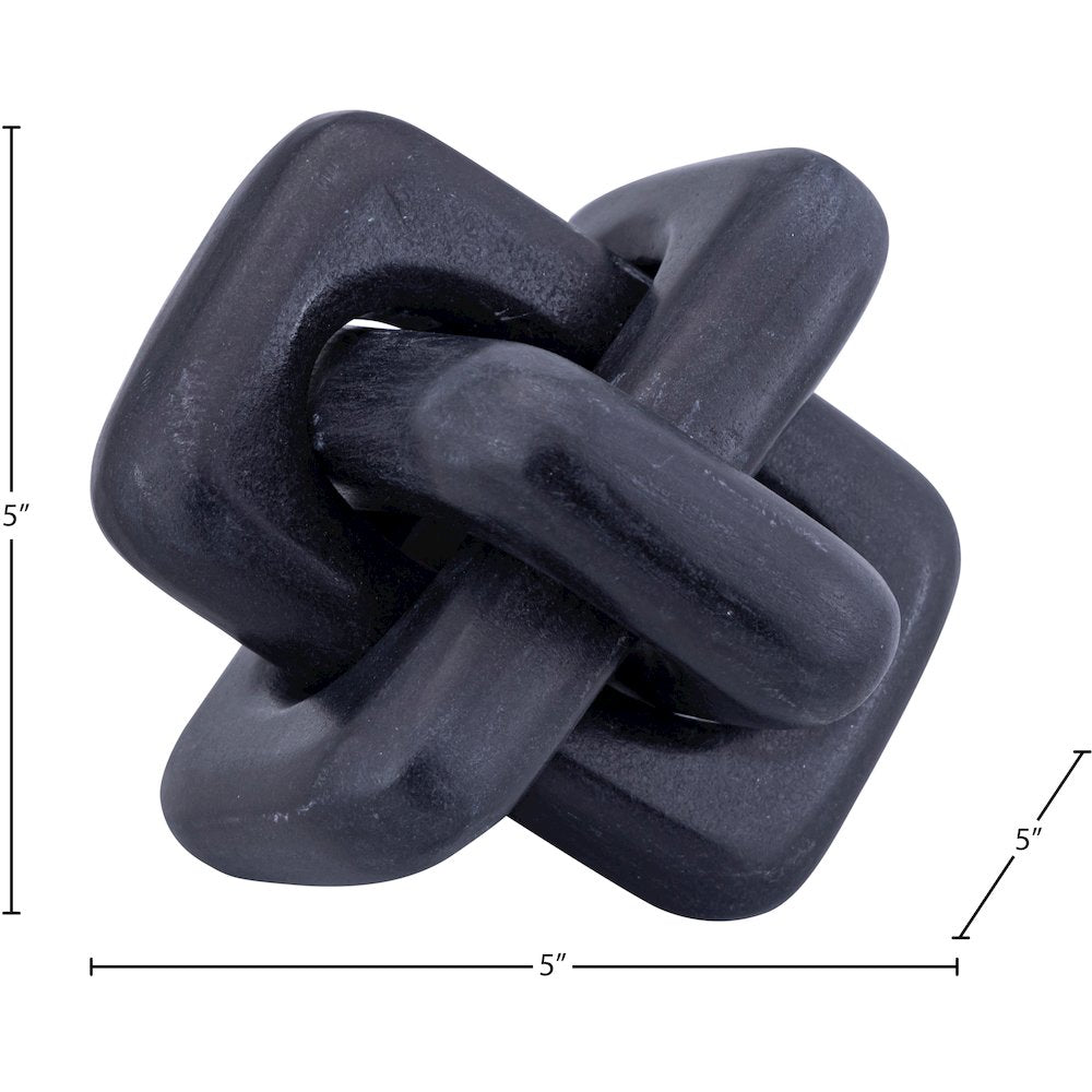 Bond Black Marble Decorative Knot