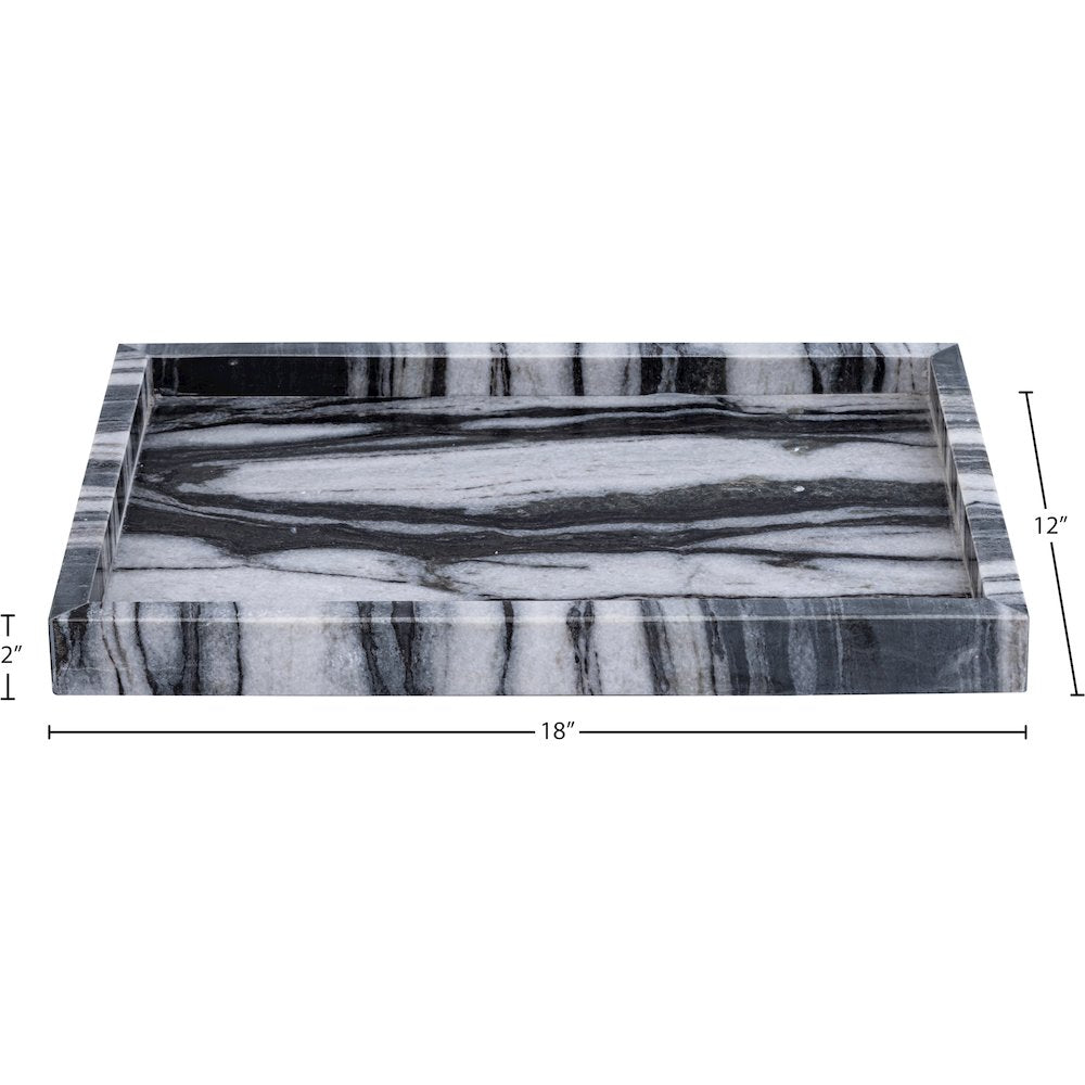 Barletta Panda Rectangular Marble Tray