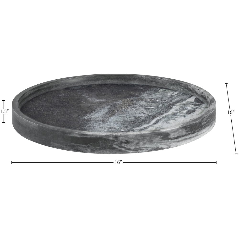 Barletta Panda Round Marble Tray