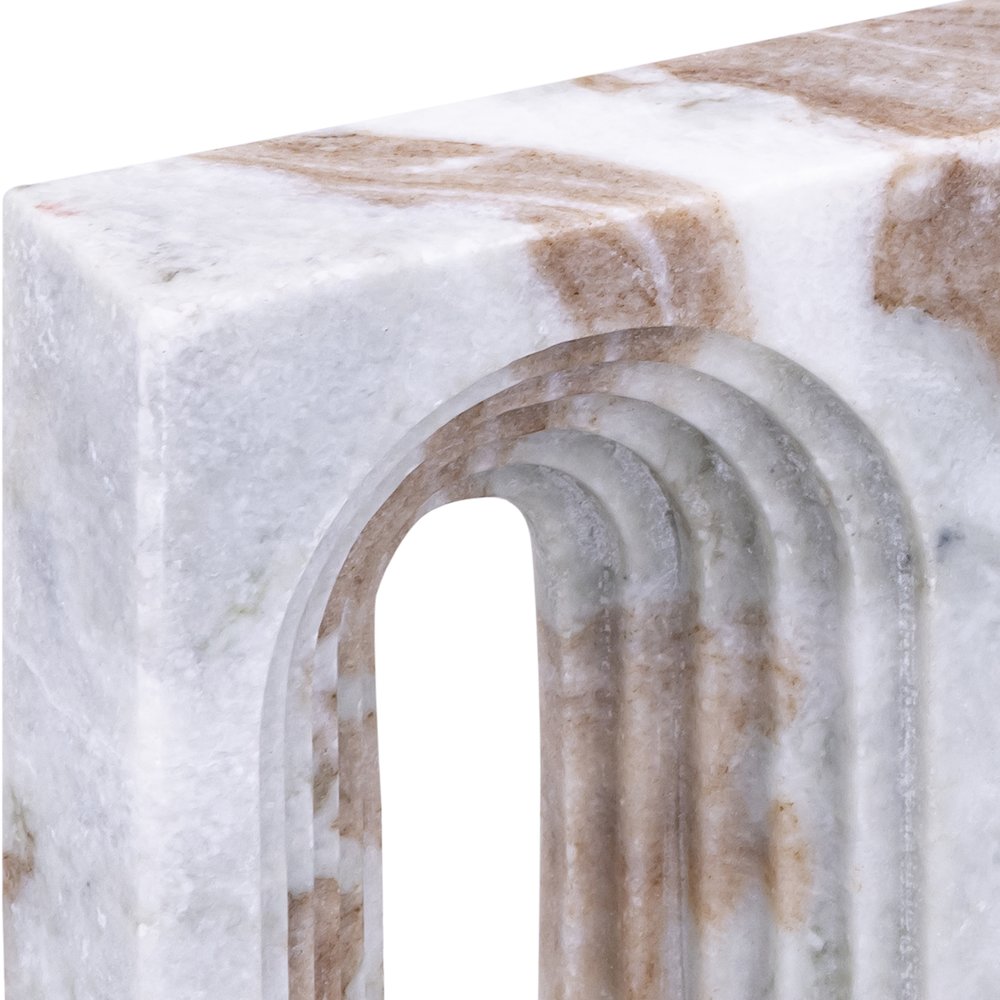 Curva Brown Marble Decorative Object