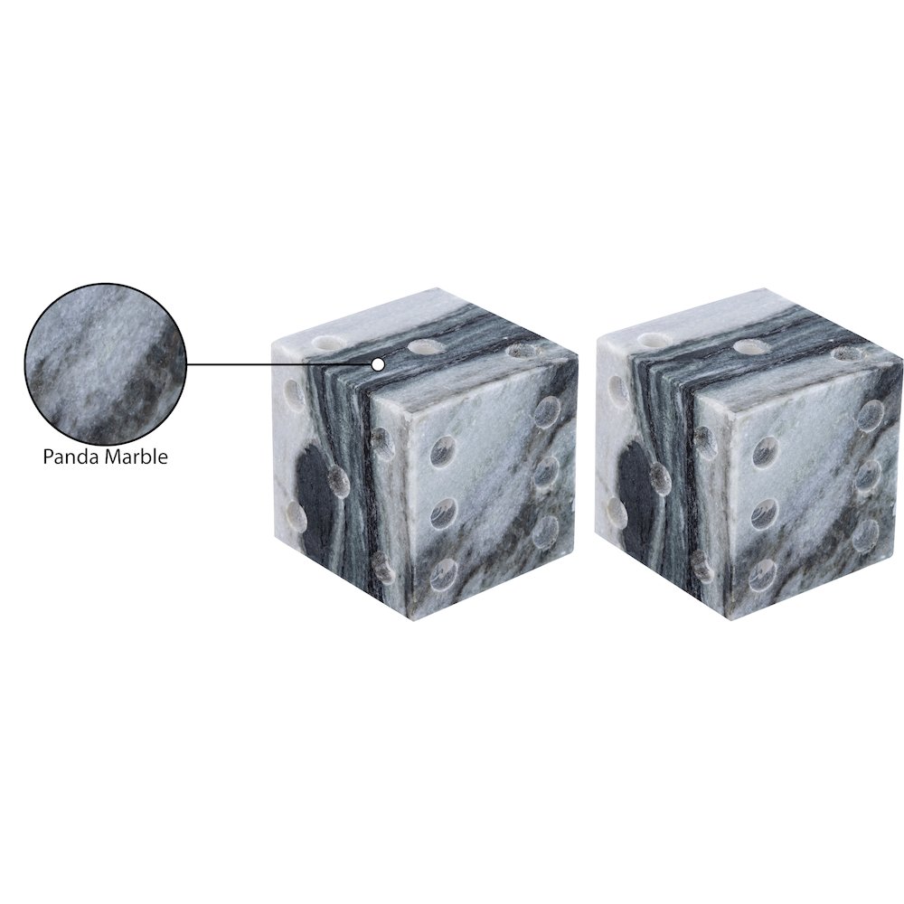 Dice Panda Marble Decorative Dice