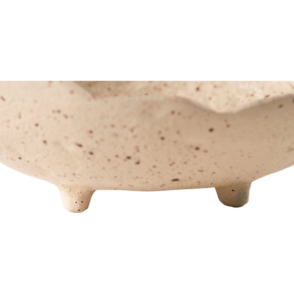 Calyx Beige Aluminum Decorative Bowl