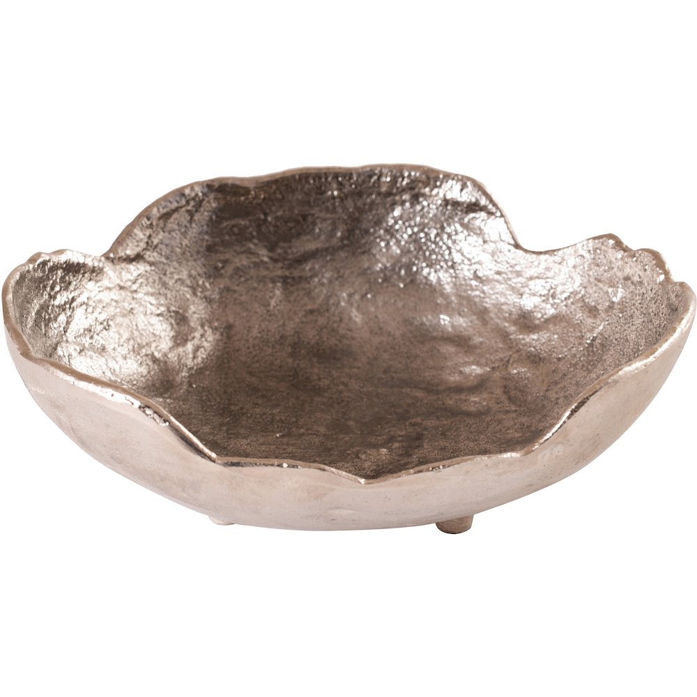 Calyx Silver Aluminum Decorative Bowl