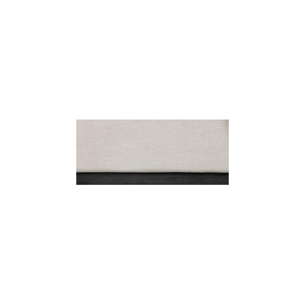 Alfie Beige Linen Textured Fabric Queen Bed
