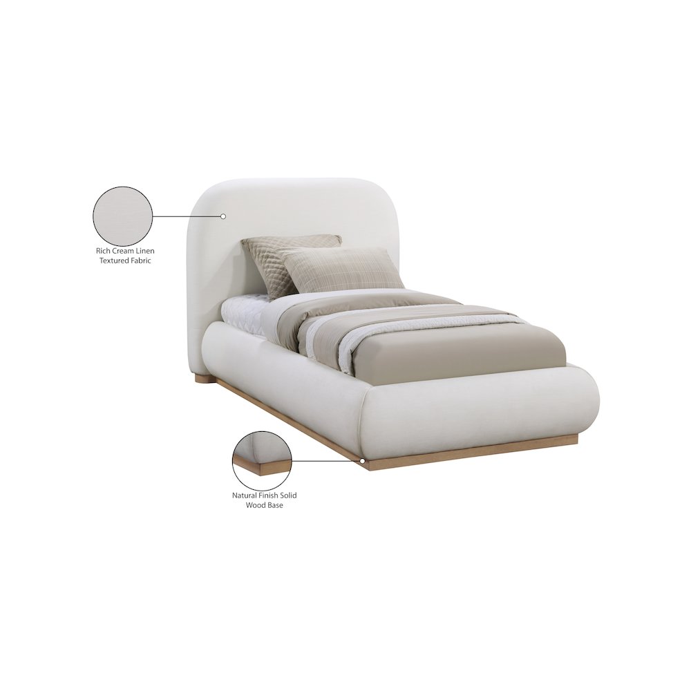 Vaughn Cream Twin Bed