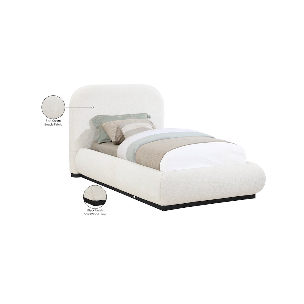 Vaughn Cream Twin Bed