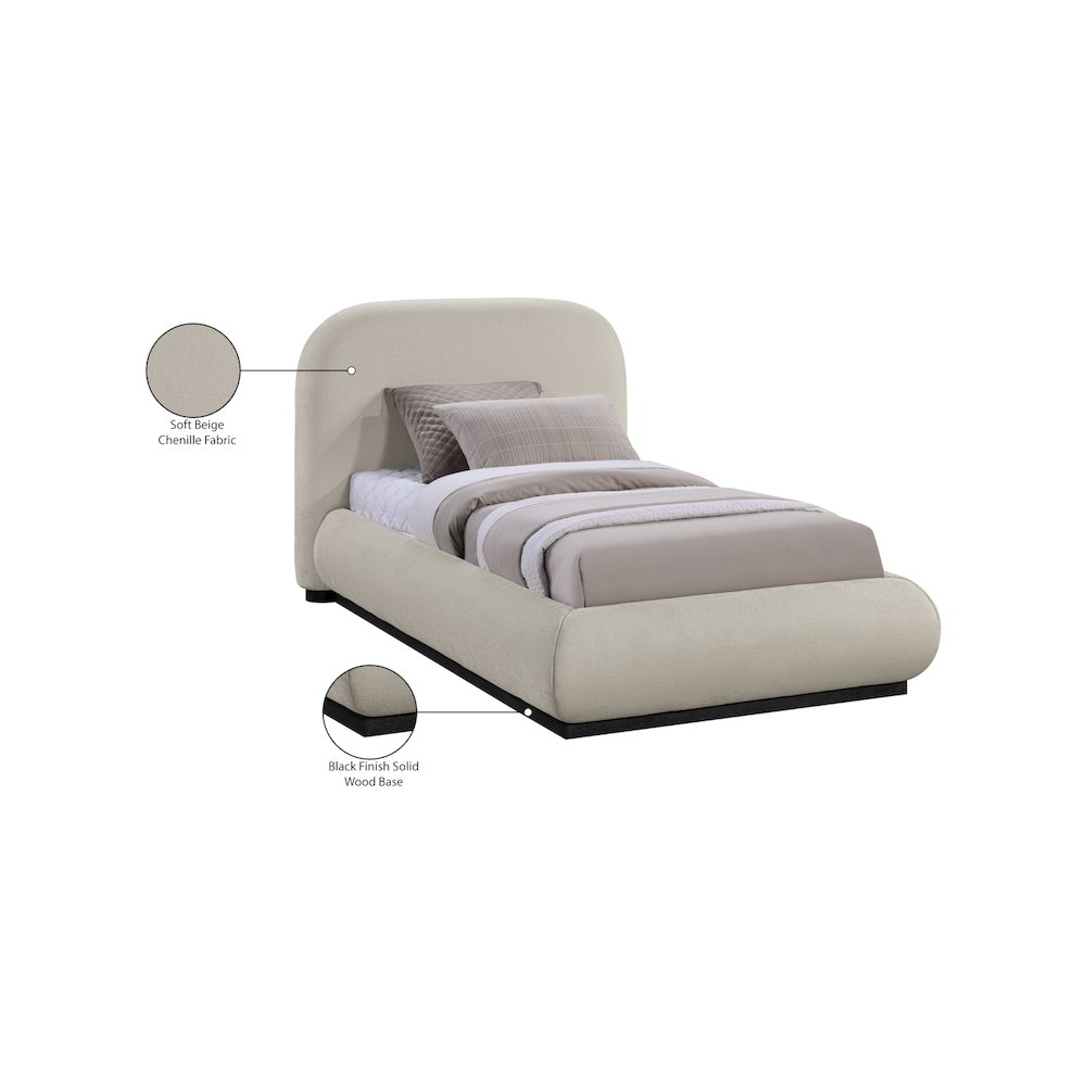 Vaughn Beige Twin Bed