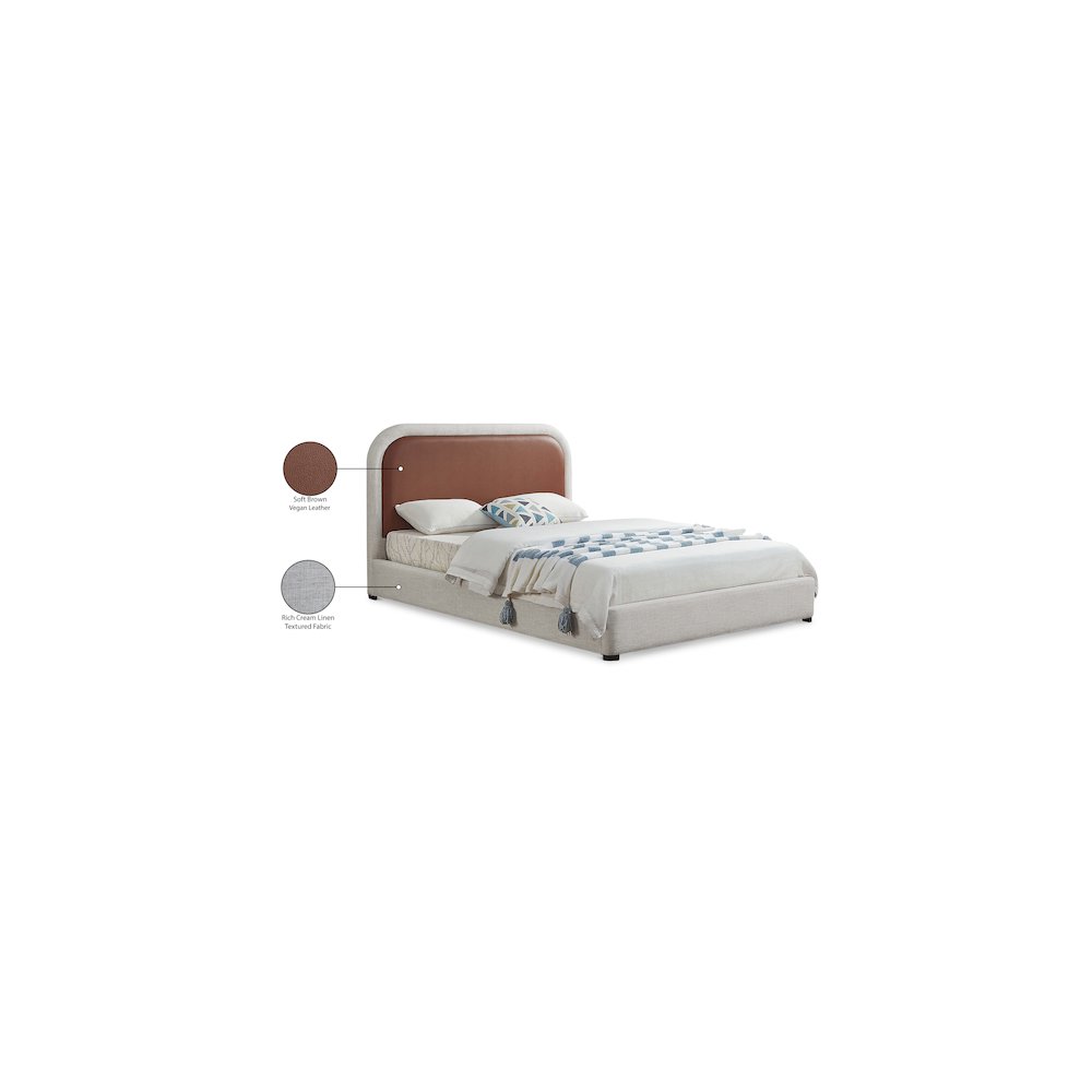 Blake Brown Vegan Leather King Bed