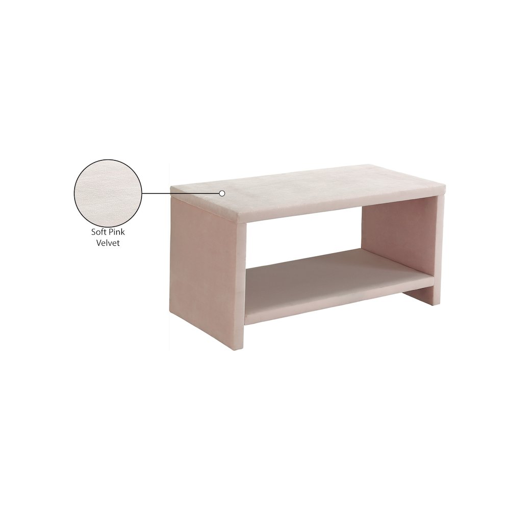 Cleo Pink Velvet Night Stand