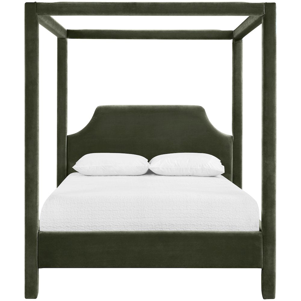 Dawson Green Velvet Upholstered Queen Bed