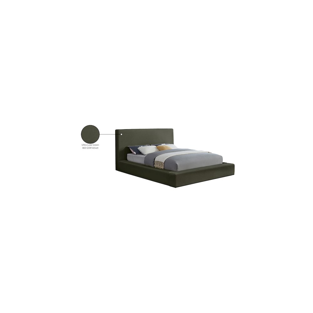 Dorian Green Velvet Full Bed