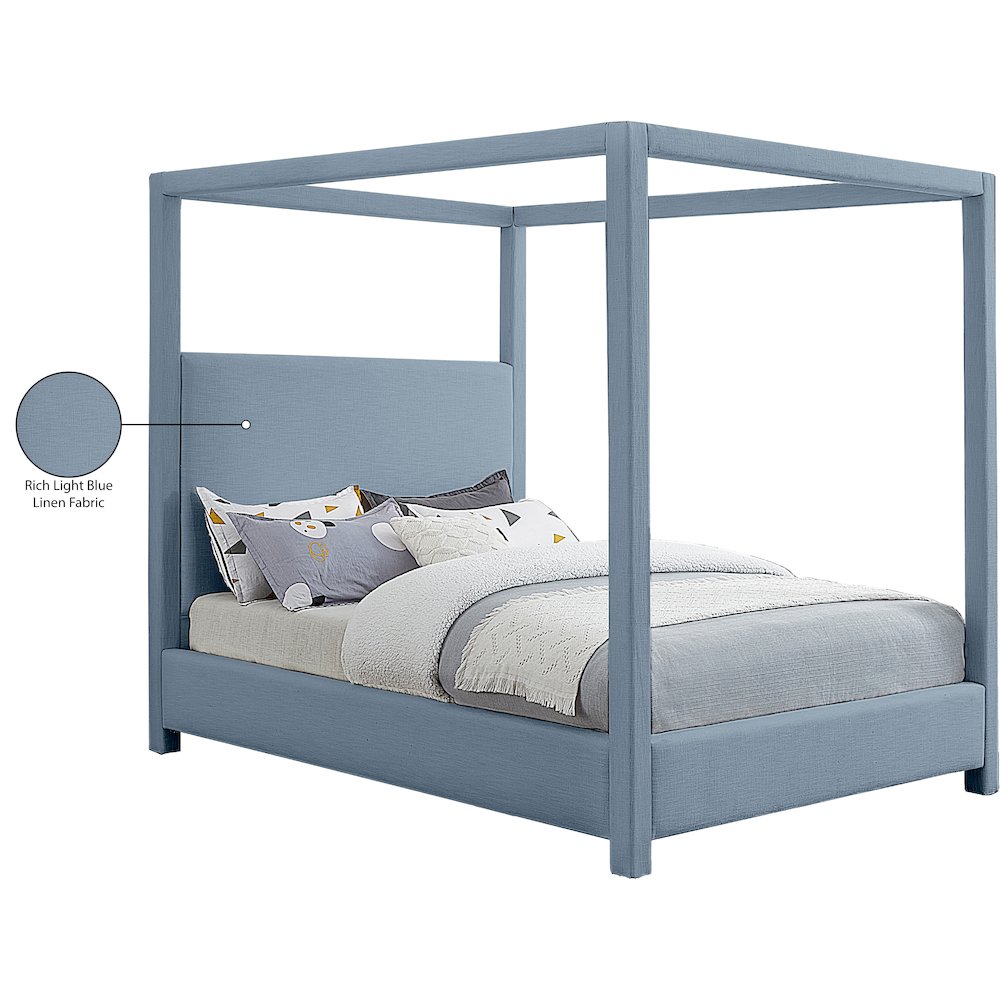 Emerson Sky Blue Queen Bed