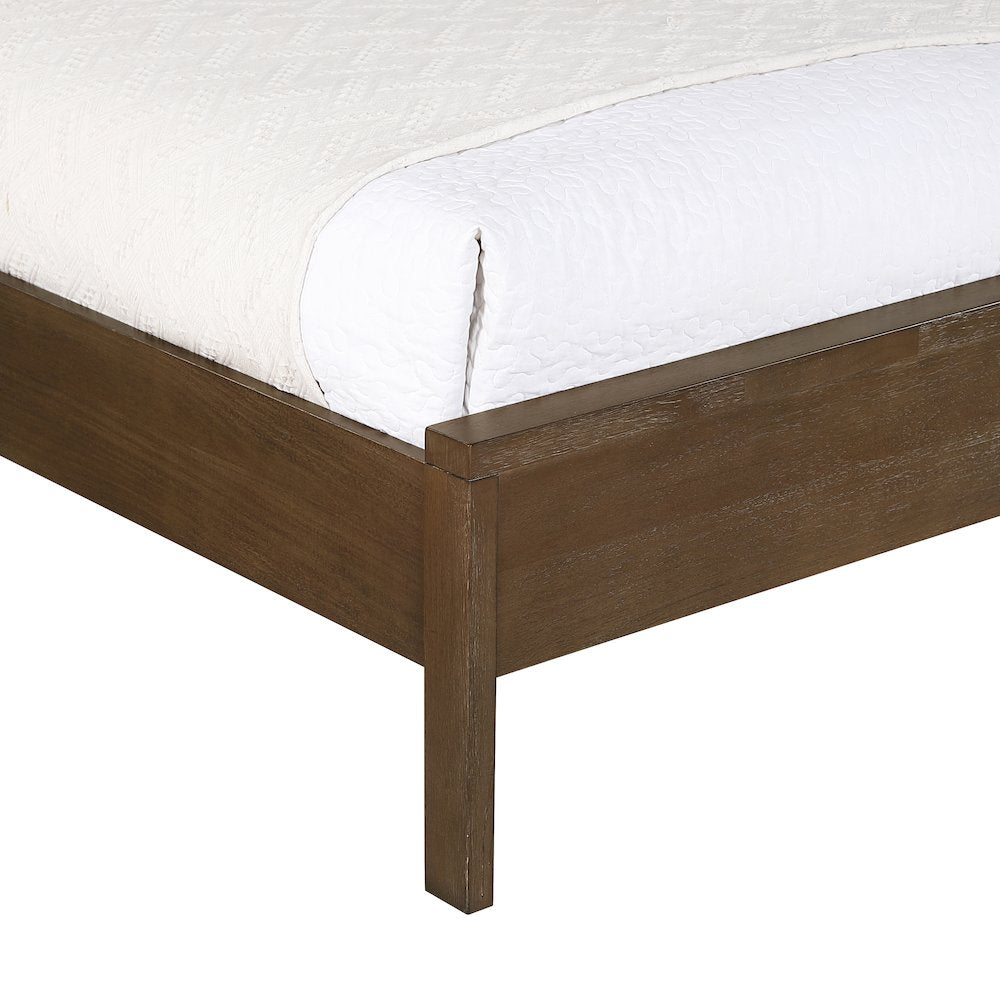 Windsor Brown Solid Wood Twin Bed (3 Boxes)