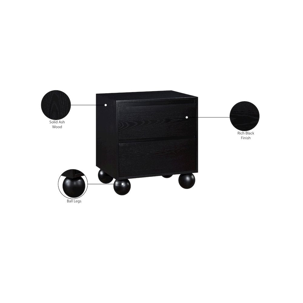 Kent Black Night Stand