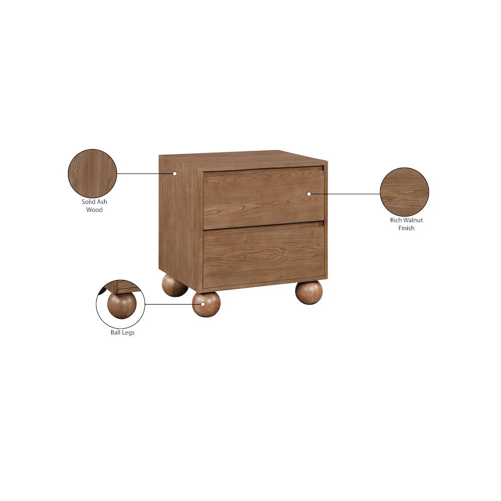 Kent Walnut Night Stand