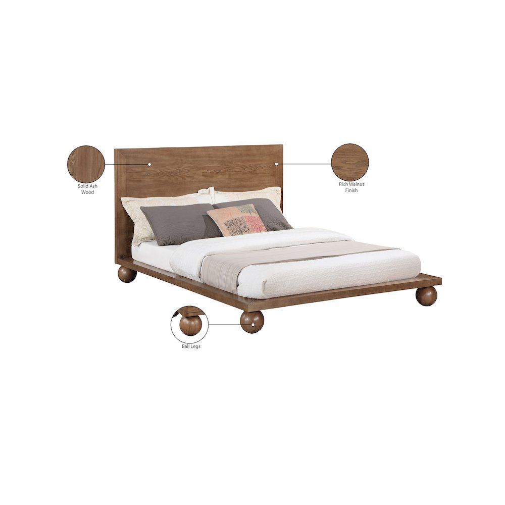 Kent Walnut Queen Bed