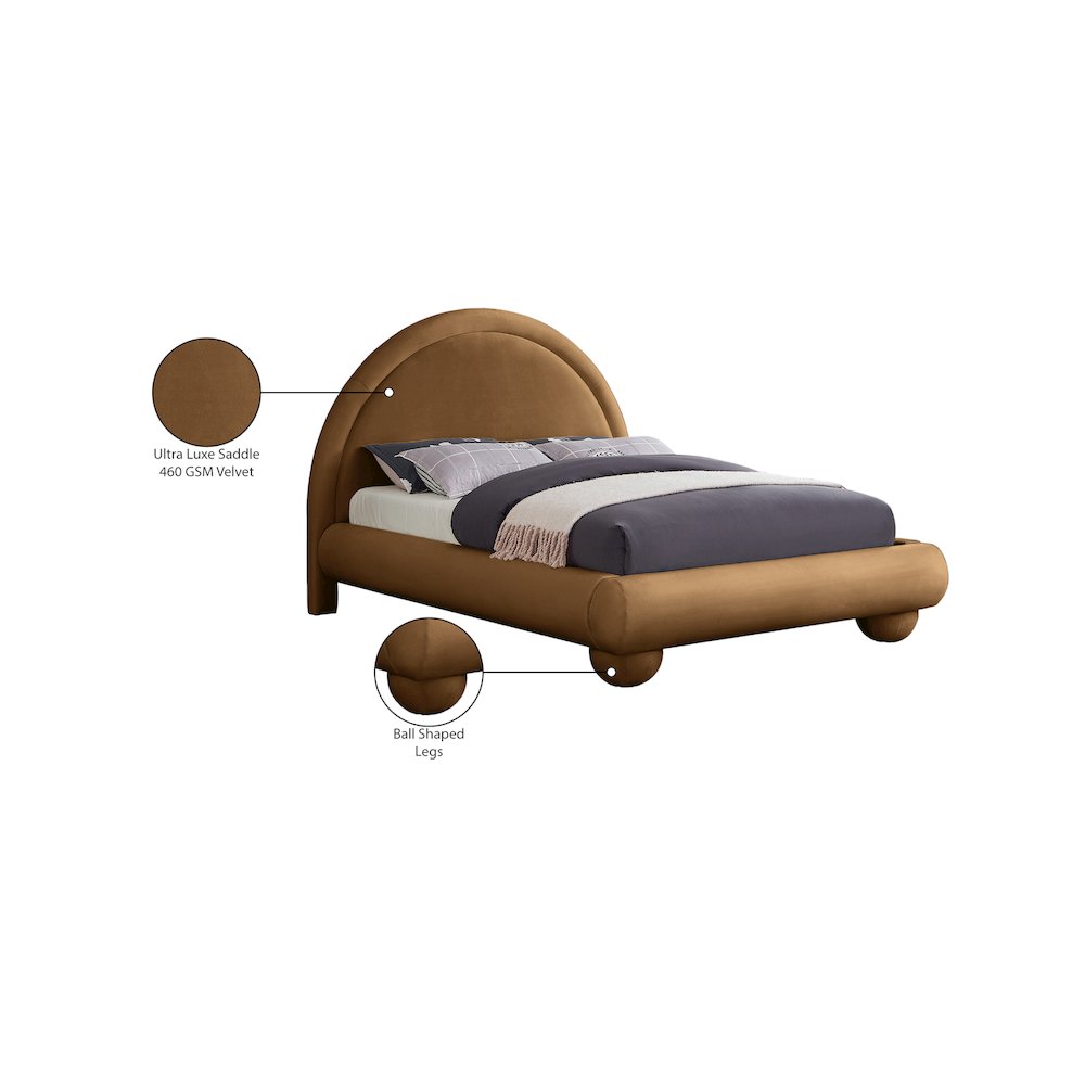 Madrid Saddle Velvet Full Bed