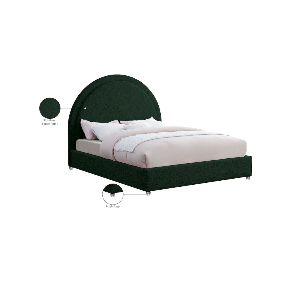 Milo Green Fabric Full Bed