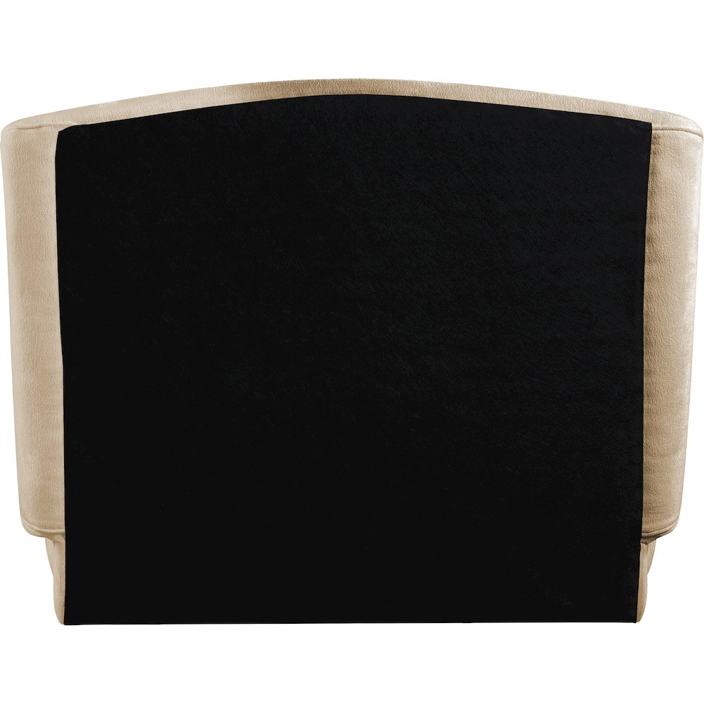 Sandro Beige Chenille Fabric Upholstered Twin Bed
