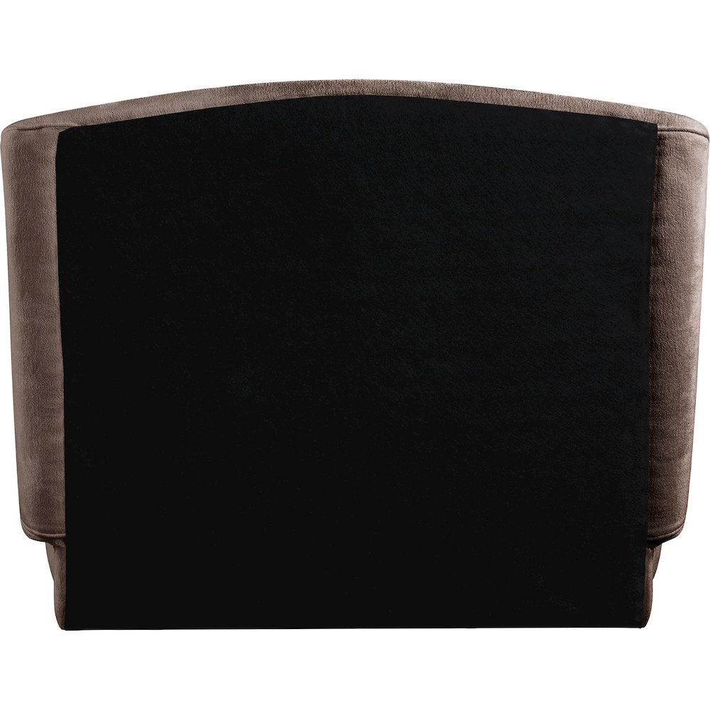 Sandro Brown Chenille Fabric Upholstered Twin Bed