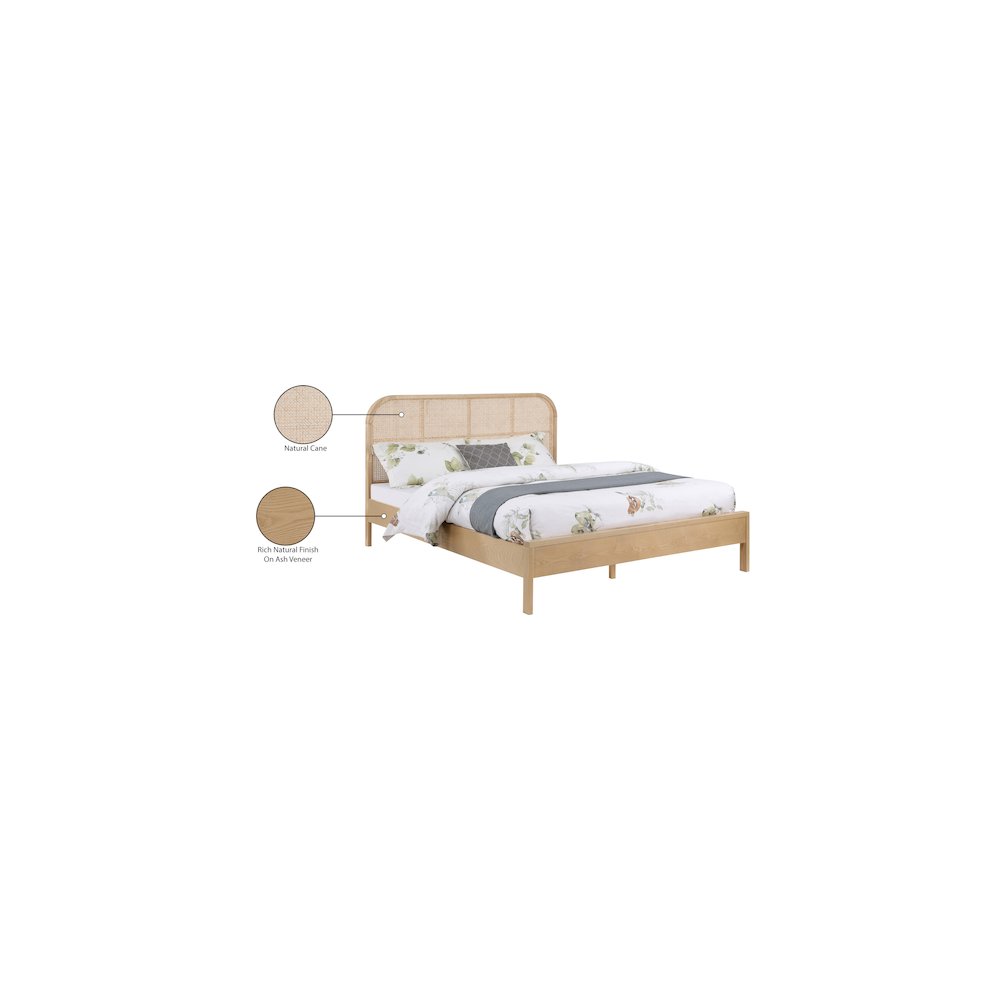 Siena Natural Ash Wood Full Bed