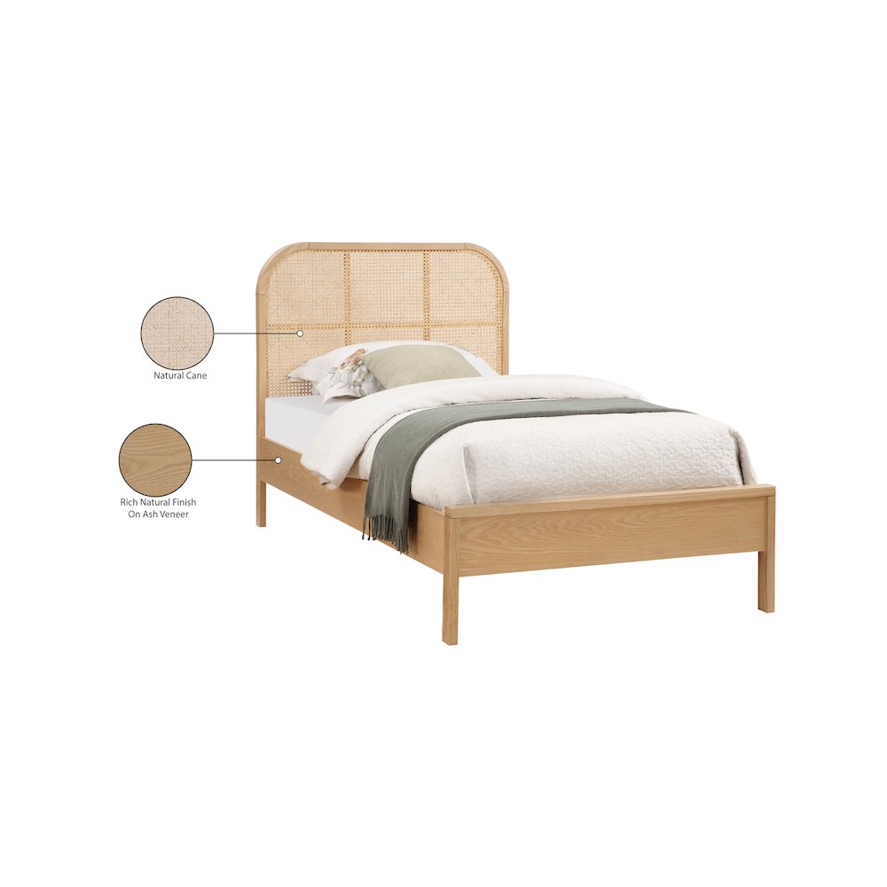 Siena Natural Ash Wood Twin Bed