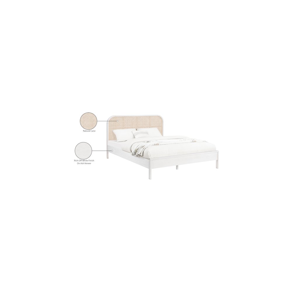 Siena White Ash Wood Full Bed