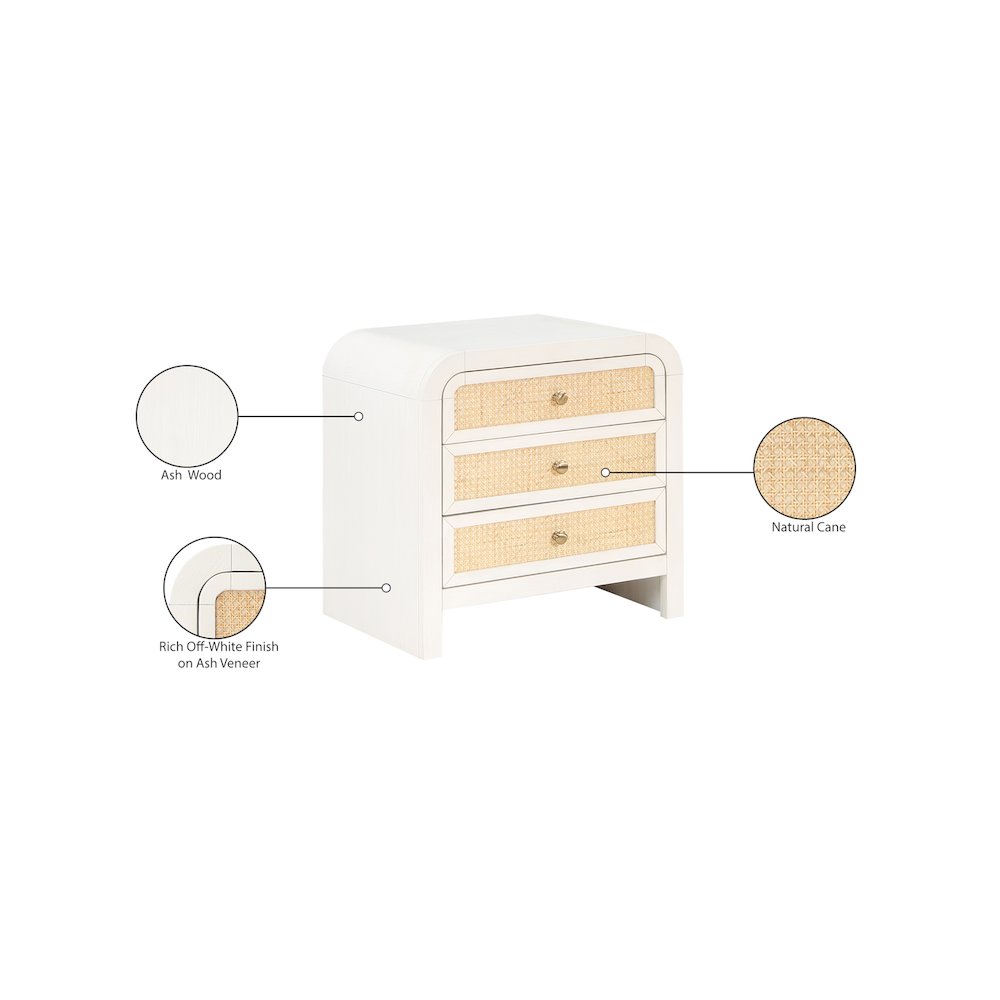 Siena White Night Stand